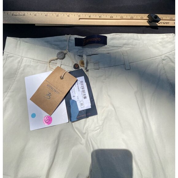 B Settecento Beige Men's Pants Size 32 NWT Cotton Blend Straight Fit Button & Zi - Picture 3 of 4